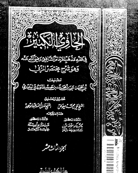 الحاوي الكبير وهو شرح مختصر المزني - الجزء الثالث عشر