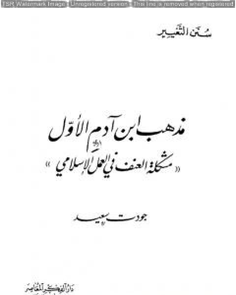 مذهب ابن ادم الاول مشكلة العنف في العمل الاسلامي