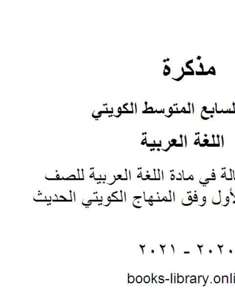 تقرير عن الرحالة في مادة اللغة العربية للصف السابع للفصل الأول وفق المنهاج الكويتي الحديث