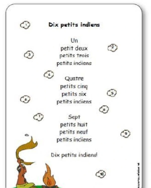 Comptine Dix petits indiens